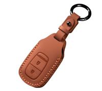 WUZUTU Étui de clé de voiture en cuir de qualité supérieure fait à la main - Compatible avec Honda Accord Civic HR-V CR-V Pilot 2022 2023 - 2 boutons - Orange