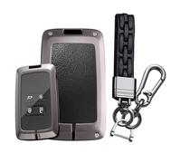 WUZUTU Étui de clé de voiture en métal compatible avec Renault Zoe Clio Espace Captur Talisman Megane Dacia Duster 2 Télécommande Porte-clés Accessoires de voiture, c-noir, C-Schwarz