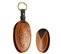 WUZUTU Étui de clé de voiture intelligent sans clé en cuir compatible avec Hyundai Ioniq 5 6 Grandeur GN7 Kona Elantra Santa Fe Santa Cruz Tucson 2024 2025 - Protection complète cousue à la main