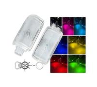 WUZUTU Lot de 2 éclairages LED de bienvenue pour l'intérieur de la voiture - Compatible avec Toyota 4Runner Harrier Corolla 2020 Land Cruiser Prado Hilux Prius - 7 couleurs - Éclairage intérieur de