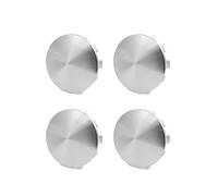 WUZUTU Lot de 4 cache-moyeux de voiture, diamètre extérieur 56 mm, ID 54 mm, cache-moyeux ABS, décoration de pneu anti-poussière (argent brossé)