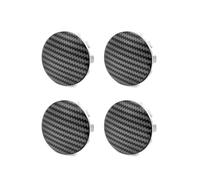 WUZUTU Lot de 4 cache-moyeux de voiture, diamètre extérieur 56 mm, ID 54 mm, cache-moyeux ABS, décoration de pneu anti-poussière (fibre de carbone argentée)