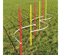 Wuzzmann Agility - Slalom - Kit de formation avec arches SLALOMBRES / arcs d'entraînement + barres de SLALOM Rouge/jaune