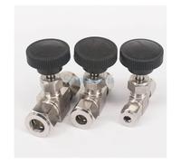 WVAIUPIX 1 pièce pour tube O/D 3 mm à 16 mm 1/8" à 1/2" SS304 vanne d'arrêt contrôle du débit vanne à aiguille (6 mm)