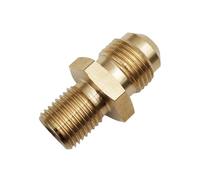 WVAIUPIX 5/8"-18 UNF Male 3/8" Flare SAE Standard x 1/4" BSPP Male Left Hand Hand Coupler Connector Adapter Brass Pipe Fitting