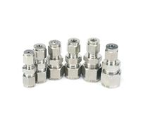 WVAIUPIX Adaptateur de connecteur d'air pneumatique en acier inoxydable 304 pour tube O/D 3-16 mm (4 mm à 6 mm)