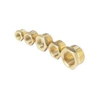 WVAIUPIX Lot de 2 adaptateurs réducteurs femelles en laiton de 1/8", 1/4", 3/8", 1/2", 3/4", 2,5 cm - Raccord de tuyau réducteur femelle - Mâle en laiton - Manomètre de pression pour gaz, air, eau