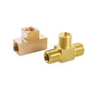 WVAIUPIX M8/10/12/14/16/18 métriques mâles femelles en laiton T 3 voies raccord de tuyau bloc de jonction eau gaz huile (M10 x M10 x M8 F-F-M)
