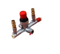 WVAIUPIX Pièces de compresseur d'air Bama Support/vent/sortie de compresseur d'air 6 ports Support en fer avec valve Pression réglable