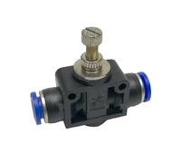WVAIUPIX Press-Fit 4/6/8/10/12 mm OD Tube en PU Tuyau d'accélérateur Push in Flow Régulateur de vitesse Raccord pneumatique Air Raccord (8 mm)