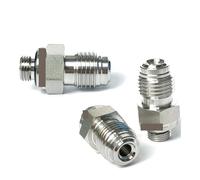 WVAIUPIX Raccord de raccord de tuyau en acier inoxydable SUS316L mâle 1/8" BSPP mâle vers 1/4" VCR mâle connecteur adaptateur de raccord de tuyau en acier inoxydable G3l8 BSP vers 1l4 VCR)