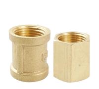 WVAIUPIX Raccord de tuyau hexagonal rond en laiton pour eau et gaz BSPP 1/8", 1/2", 1/4", 2,5 cm - Réducteur hexagonal rond en laiton - 1 L2 BSP 43 g