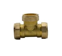 WVAIUPIX Raccord en T en laiton 3 voies Raccord Union Connecteur Fit Tube OD 35 mm Eau Gaz Carburant