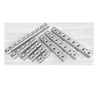 WVAIUPIX Répartiteur de bloc de collecteur pneumatique en aluminium BSPP 1/2" BSPP 1/4" 30 x 30 mm (9 voies, 11 ports)