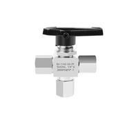 WVAIUPIX Robinet à boisseau sphérique en acier inoxydable 316 3000 psi 1/8", 1/2", 3/4" NPT femelle droit/T 3 voies en acier inoxydable 316 pour commutation de chemin de gaz (droite F ZG1l4)