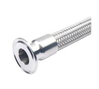 WVAIUPIX Tuyau flexible tressé à trois colliers de serrage pour brassage maison, longueur 2000 mm, tube SS304 de 19 mm DN15 de 50,5 mm