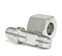 WVAIUPIX W21.8 Droitier femelle vers 6,35 mm NPT VCR mâle 6,35 mm Soudure automatique 3 mm 6 mm 1/8" 1/4" SUS316L Raccord de tuyau (W21.8RHF-1l4 VCRM)