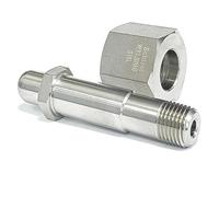 WVAIUPIX W21.8 Raccord de tuyau femelle droite vers 1/4" NPT VCR mâle 6,35 mm Soudure automatique 3 mm 6 mm 1/8" 1/4" SUS316L Raccord de tuyau (W21.8RHF-1l4 NPTM)