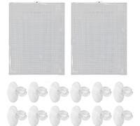 Wvapzwr Lot de 2 séparateurs d'aquarium en plastique découpable avec 12 ventouses, séparateur de poisson transparent conçu pour bricolage facile à plier, 33 x 25,4 cm