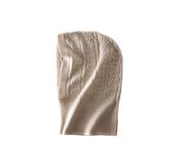 Wvapzxx Chapeau À Capuche Tricoté En Cachemire 100%, Cagoule Chaude Et Douce, Skullies, Protection Du Cou Des Oreilles En Plein Air, Bonnets À Fleurs Torsadées, Faux Col, Hiver