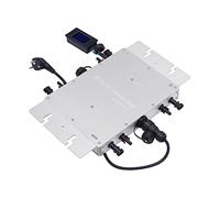 WVC Onduleur modulaire pour balcon 1200 W Microonduleur 4 x MPP Tracker 220 V DC28-50 V Micro onduleur MPPT PV Solar Grid Tie Micro Inverter Module (argent)