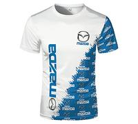 WVFHVISL T-Shirts pour Hommes pour Mazda 3D Soft Underwear Crewneck Manches Courtes Print Comfort Polo Shirts Sportstyle Tee Top Vêtements Légers À Manches Courtes-A||L