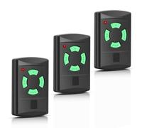 Wvoillty Lot de 3 télécommandes pour porte de garage - 26,975 MHz - Compatible avec télécommande Hormann HSM4-26.975, HSM2-26.975, HS2-26.975, DHM02-26.975 - Bouton vert - 4 canaux