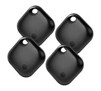 Wvoillty Lot de 4 Android Smart Tag, Rechargeable Smart Tag, Compatible avec Google Mon Appareil Trouver l'application Android Uniquement pour Clés, Portables, Valises, Portefeuilles, Noir