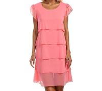 WVONIF Dentelle Robe Été Femme Jupe de Plage Rétro Col Rond Robes au Genou sans Manches Imprimé Floral Casual Tuniques Ample Flower Dress Girl Vetement Fille 3 Ans Robe (Rose