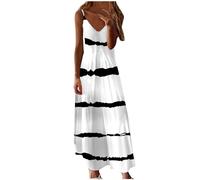 WVONIF Femme Robe Cocktail Bretelles sans Manches Chic et Elegant Robe de l'église Robe décontractée Impression en Chiffon à Manches Longues Paire avec Jupe plissée Robe Tailleur Femme ( Bleu Ciel, L