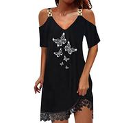 WVONIF Femme Robe Soiree Chic et Elegant l'église décontractée Impression en Chiffon à Manches Longues Paire avec Jupe Plissée Vêtements Femme Élégant Chemise Robes De Soie Robe Soiree Femme
