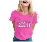 WVONIF Femmes Blouses Coton Lin Col en V Chemise Chic Simple Haut Manche Longue Tops Tunique Chemise Robes Décontracté Mode Camisole Tops T Shirt Oversize Très Large Vêtements de Running (Rose Vif,S)
