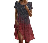 WVONIF Femmes Robes d'été sans Manches Col en V Décontracté Plage Robes Mini à Volants Robe Elegant Couleur Unie Débardeur Robe Dress for Women Party Kaftan Pareos Tendance （Gris,XL）