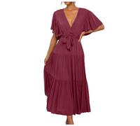 WVONIF Petite Robe d'été Femme Robe Crayon Femme Fleurie Jupe plissée avec Short incrusté Jupon Mariage Traine Christmas Dress for Women Tutu Rouge Grande Taille Vetement Gothique Femme Jupe