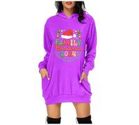 WVONIF Robe de Noël Femme Grande Taille Rigolo Imprimé Hiver Robe Réveillon Noel sans Manches A Line Spaghetti Robes de Cocktail Soirée Christmas Dress Déguisement Mere Noel Sexy (b-Purple, XL)