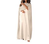 WVONIF Robe de priere Femme Musulmane avec Motif Floral missfoulard Robe Homme Musulman Coton Robe Orientale Mariage Caftan Kaftan Femme soirée Blanc Abaya Femme Kimono Islam Femme vêtements