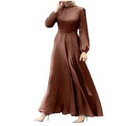 WVONIF Robe de Prière Musulmane Blanche pour Femme - Robe de Soirée Orientale, Caftan Perlé, Kaftan, Abaya, Kimono pour Homme