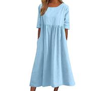 WVONIF Robe Femme été Fluide Boheme Chic Boheme Robe Femme - Grande Taille Robes Chemise Ample Dos Nu Robe Spaghetti Imprimé Fleuri Fashion Dos Nu CôTé Fendues Robe Dentelle Robe Crayon