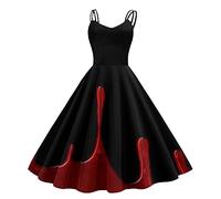 WVONIF Robe Halloween Femme Vintage Robe MéDiéVale RéTro pour Femme Grande Taille Victorienne Reine Costume Col Rond Manches Flares Robe Vintage Adulte Deguisement Robe Médiévale