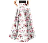 WVONIF Robe Longue Plage Femme été Robe Femme soirée Longue Jupe Femme Jeans Taille Haute Jupon Robe de mariée 190 Sexy Dresses for Woman Tutu Rouge a Pois Blanc Vetements Femmes Tendances Robe