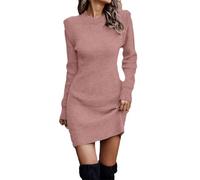 WVONIF Robe Noel Femme Verte Robe Femme Oversize Tunique Velours Côtelé T-Shirt Robe Lâche Élégante Coton Longue Tops Robe de Chambre Femme personnalisé prenom Jupe Crayon Femme