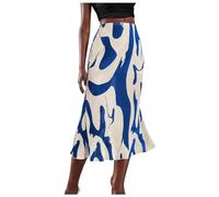 WVONIF Robe Soiree Femme Longue Robe Blanche Col en V Ete Pas Cher Grande Taille Robe Rétro Maxi Robe Lâche Imprimé Florales Bohème Ete Mi-Longue Dress Cotton en Line Tendance Jupon Robe de Mariée