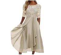 WVONIF Robe Vintage Années 50 Femme Retro Rockabilly Pin Up Élégante Robes sans Manche Dos Nu Décolleté en Cœur Polka Dot Trapèze Mariage Cocktail Soirée Fête Cérémonie Victorian Dress (Or
