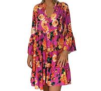 WVONIF Robes Casual Femme Robe Robe Mi - Longue Femme éTé Imprimé Polka Dot Col en V Manches Courtes Robe éLasticité Casual Tunique Pin-Up Robe De SoiréE Chic Et Elegant Robe Vert d'eau