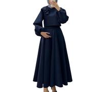 WVONIF Robes de soirée Chic pour Mariage Longue Musulmanes Musulman Robe Robe Orientale Mariage Caftan Grande Taille Kaftan Blanc Abaya Femme Kimono Hijab Robe Femme