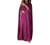 WVONIF Tenue priere Femme Musulmane Blanche Robe de soirée Longue musulmans Robe Orientale Femme Caftan Grande Taille Kaftan Femme marocain Rouge Abaya Femme Kimono Robe Rockabilly Femme Musique