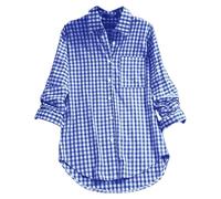 WVONIF Tunique Femme Manche Courte Longue père FECT t-Shirt Ensemble Jupe et Haut Femme Chic Chemise Femme 42 Top Manche Longue Femme Coton Blouse Femme ete Grande Taille Princess Corset (Blue, XXL)