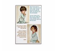 WVPJJNXAFN Children‘s Bedtime Blessing Poster, Now I Lay Me Down To Sleep Verse, Faith-Based Wall Decor for Family Home(Unframed,08x12inch(20x30cm))