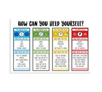 WVPJJNXAFN Feelings Chart for Children - Emotional Awareness Poster for Calm Down Corner, Preschool, Kindergarten(Unframed,08x12inch(20x30cm))