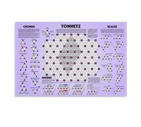 WVPJJNXAFN Music Studio Decor Tonnetz Poster - Educational Chart of Euler's Tone Network for Harmonic Analysis, Composer Gift and Classroom Teaching Aid(Unframed,12x18inch(30x45cm))